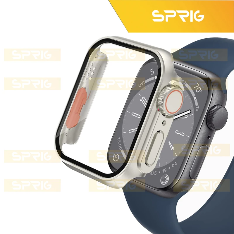 کاور اسپریگ مدل Ultra Transform مناسب برای اپل واچ Series SE 2022 Aluminum Case 44mm / SE 2021 Aluminum Case 44mm / Series 5 44mm / Series 6 44mm / SE 44mm به همراه محافظ صفحه نمایش
