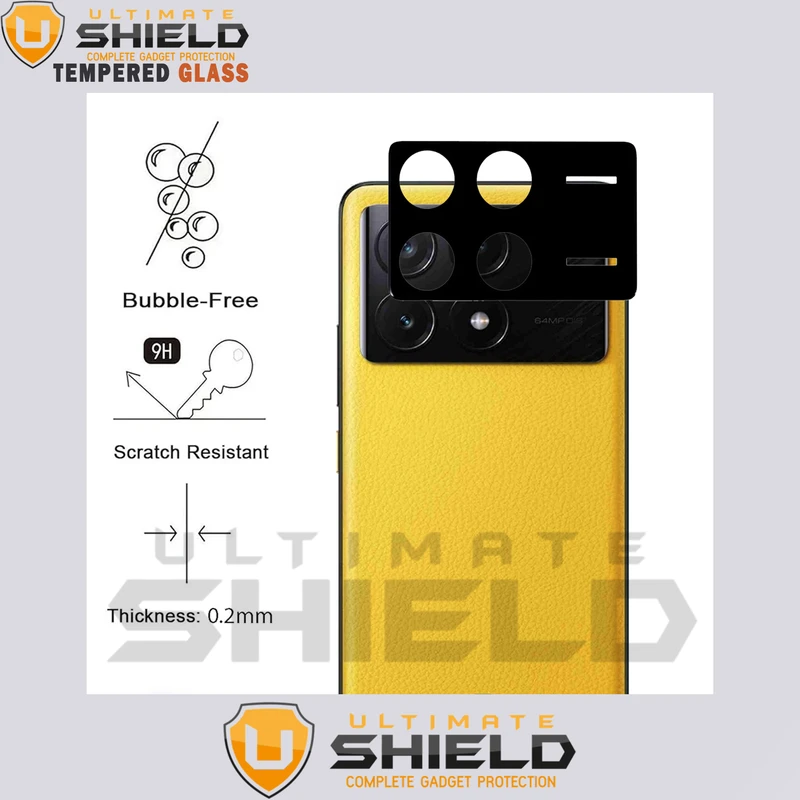محافظ لنز دوربین آلتیمیت شیلد مدل 3D-UL مناسب برای گوشی موبایل شیائومی Poco X6 Pro