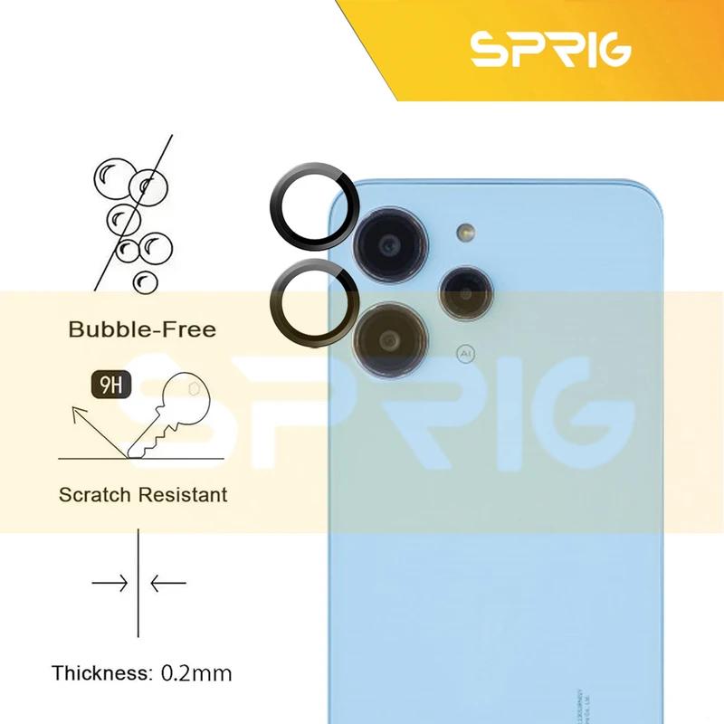 محافظ لنز دوربین اسپریگ مدل Ring Metal مناسب برای گوشی موبایل شیائومی Redmi 12