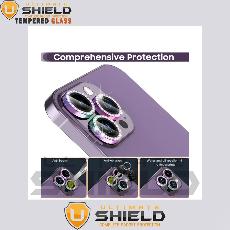 محافظ لنز دوربین آلتیمیت شیلد مدل Ring-Diamond مناسب برای گوشی موبایل اپل Iphone 11 Pro / 11 Pro Max