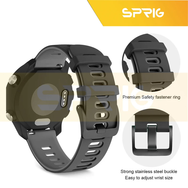 بند اسپریگ مدل Hike BL-Gray مناسب برای ساعت هوشمند سامسونگ Galaxy Watch 6 40mm / watch 6 44mm / Watch 6 Classic 43mm / Watch 6 Classic 47mm