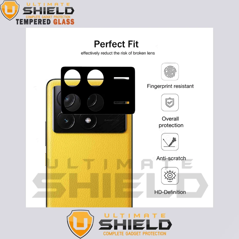 محافظ لنز دوربین آلتیمیت شیلد مدل 3D-UL مناسب برای گوشی موبایل شیائومی Poco X6 Pro