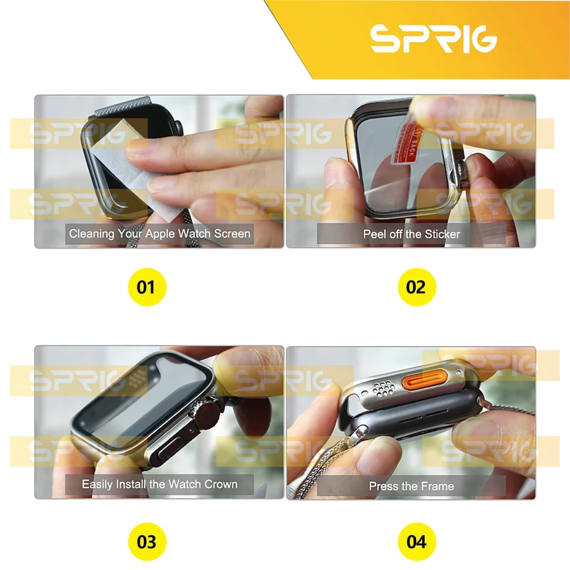 کاور اسپریگ مدل Ultra Transform مناسب برای اپل واچ Series 8 Aluminum 45mm / Series 7 Aluminum 45mm به همراه محافظ صفحه نمایش