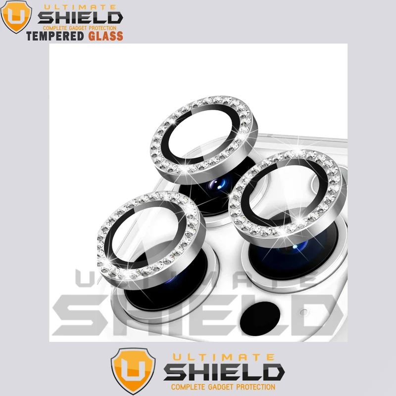 محافظ لنز دوربین آلتیمیت شیلد مدل Ring Metal Diamond مناسب برای گوشی موبایل اپل Iphone 14 Pro / 14 Pro max