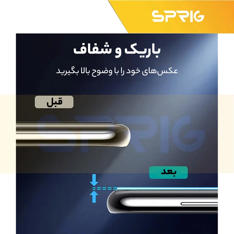 محافظ لنز دوربین اسپریگ مدل 3D-SP مناسب برای گوشی موبایل شیائومی Redmi 13C