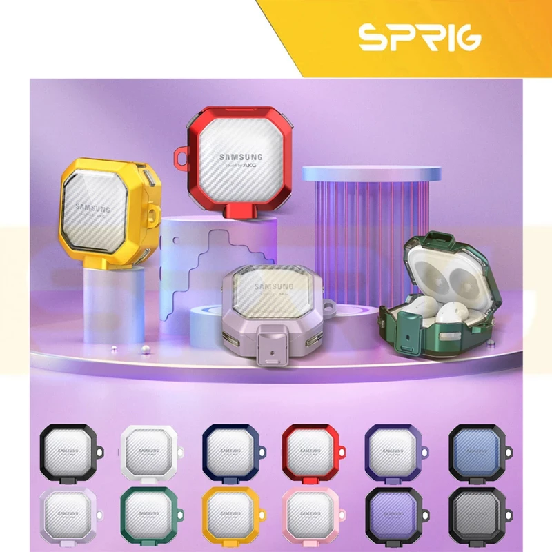 کاور اسپریگ مدل Clear Eggshell مناسب برای کیس سامسونگ Galaxy Buds FE