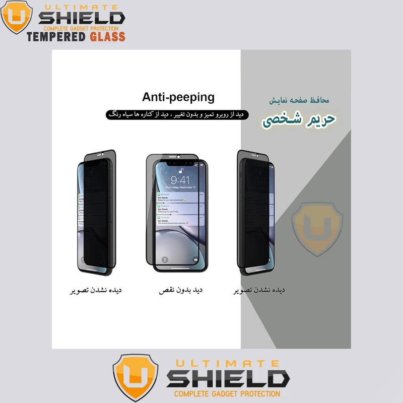 محافظ لنز دوربین آلتیمیت شیلد مدل 3D-UPV مناسب برای گوشی موبایل شیائومی Mi 11 lite 5G / 11 lite ne 5G به همراه محافظ صفحه نمایش حریم شخصی