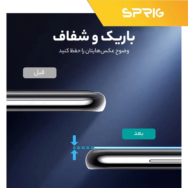 محافظ لنز دوربین اسپریگ مدل 3D-SP مناسب برای گوشی موبایل شیائومی Mi 11T / 11T Pro