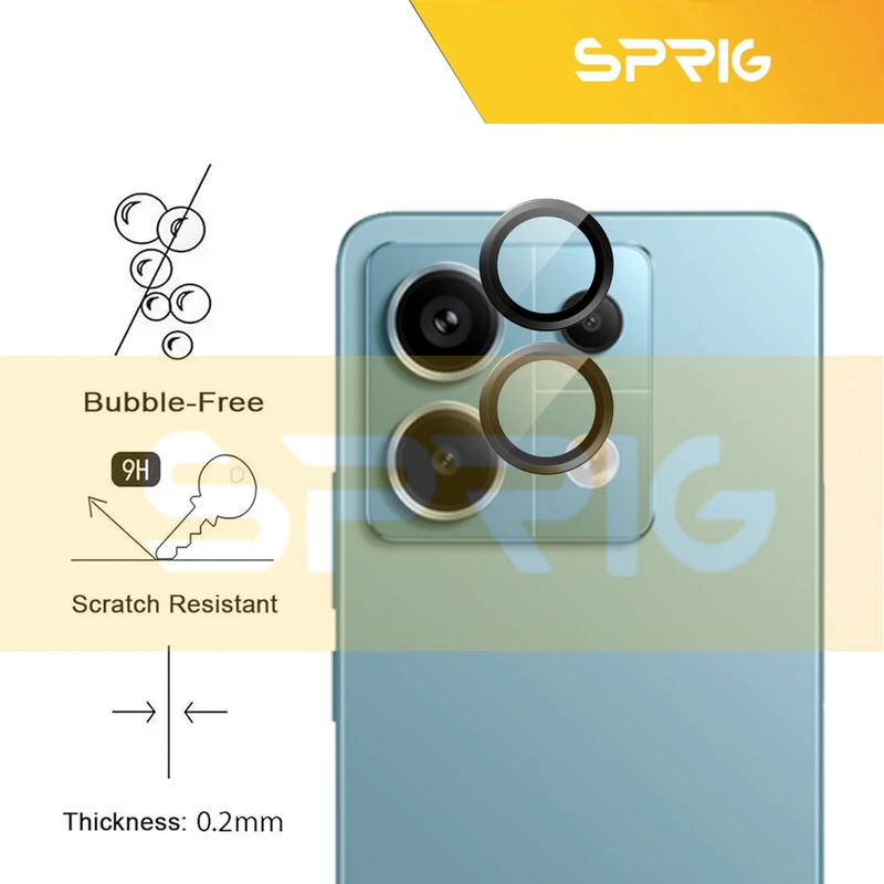 محافظ لنز دوربین اسپریگ مدل Ring Metal مناسب برای گوشی موبایل شیائومی Redmi Note 13 5G