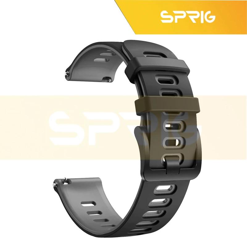 بند اسپریگ مدل Hike BL-Gray مناسب برای ساعت هوشمند سامسونگ Galaxy Watch 4/5/6 size 40/43/44/46/47mm