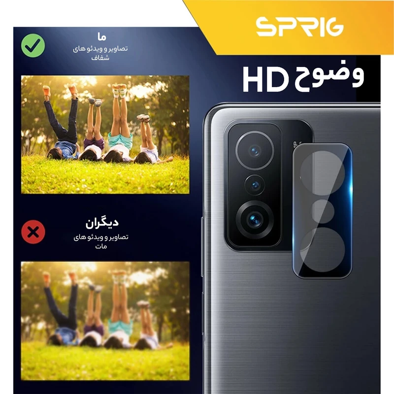 محافظ لنز دوربین اسپریگ مدل 3D-SP مناسب برای گوشی موبایل شیائومی Mi 11T / 11T Pro