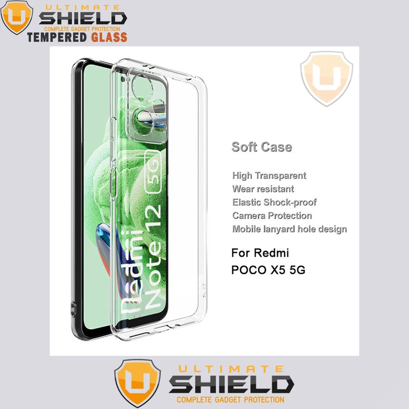 کاور آلتیمیت شیلد مدل Clear مناسب برای گوشی موبایل شیائومی Poco X5 5G / Redmi Note 12 5G