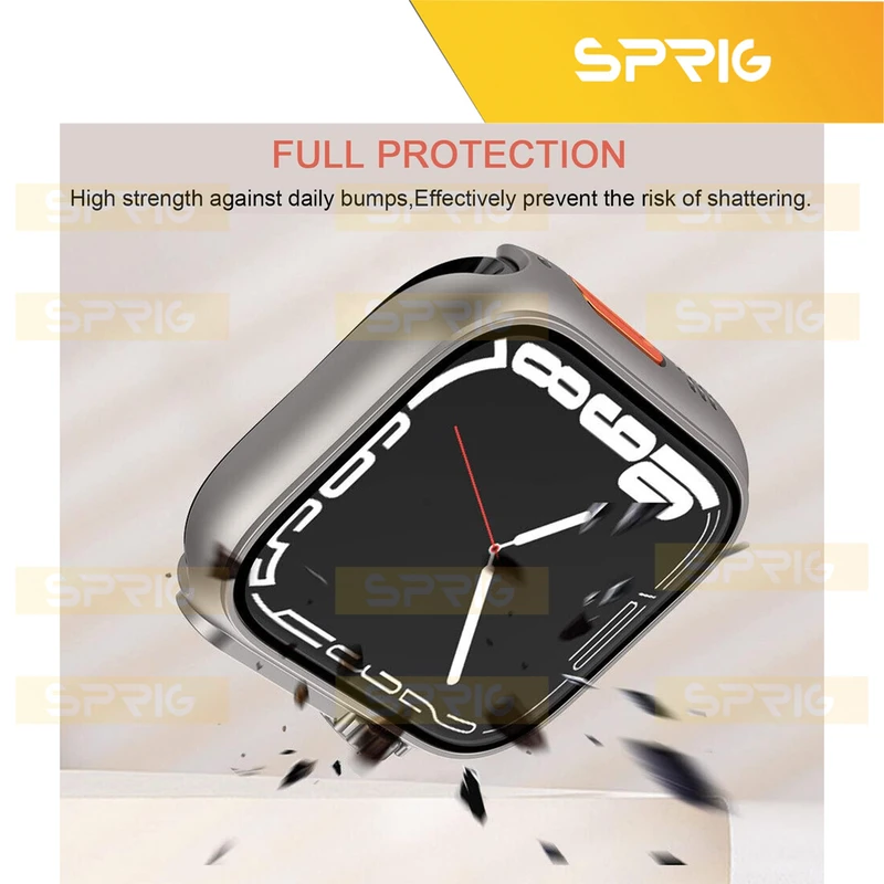 کاور اسپریگ مدل Ultra Transform مناسب برای اپل واچ Series 8 Aluminum 45mm / Series 7 Aluminum 45mm به همراه محافظ صفحه نمایش