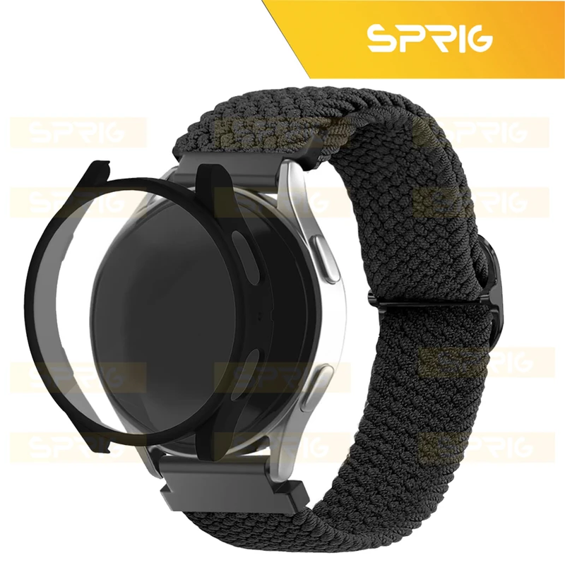 بند اسپریگ مدل Solo Braid Guard مناسب برای ساعت هوشمند سامسونگ Galaxy Watch 6 classic 47mm به همراه کاور