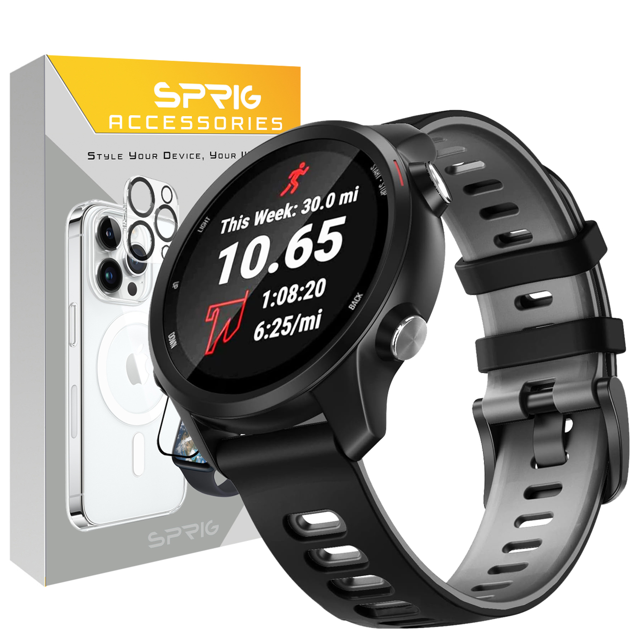 بند اسپریگ مدل Hike BL-Gray مناسب برای ساعت هوشمند سامسونگ Galaxy Watch 6 40mm / watch 6 44mm / Watch 6 Classic 43mm / Watch 6 Classic 47mm