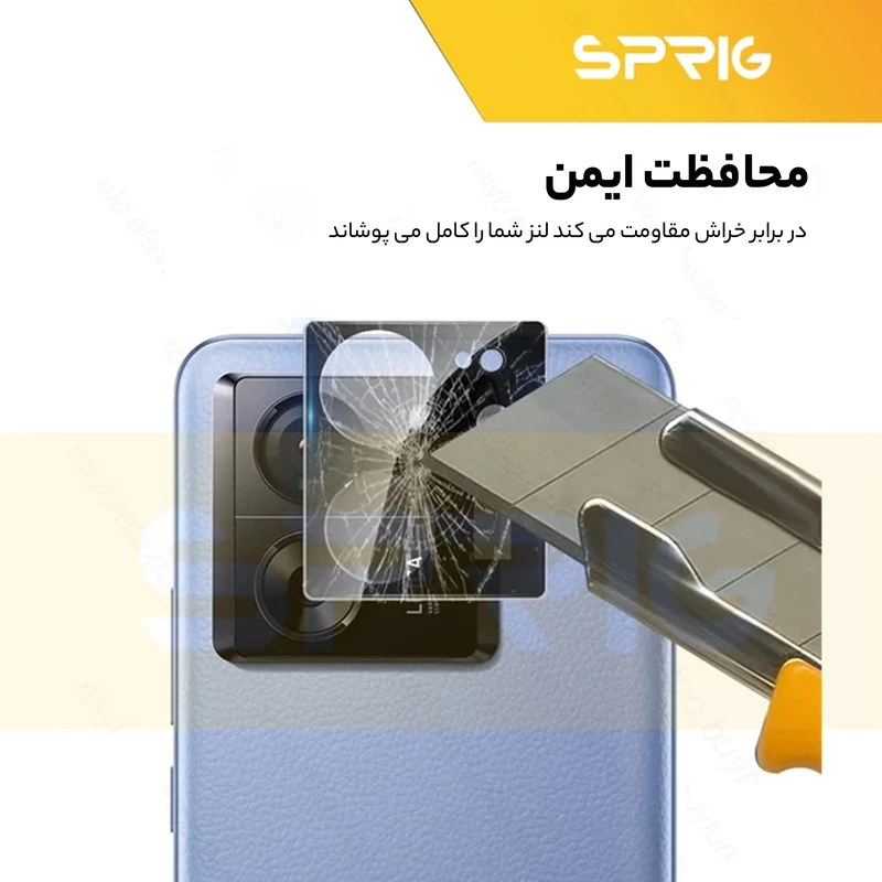 محافظ لنز دوربین اسپریگ مدل 3D-SP مناسب برای گوشی موبایل شیائومی 13T / 13T Pro