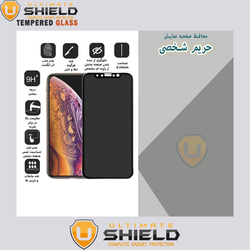 محافظ لنز دوربین آلتیمیت شیلد مدل 3D-UPV مناسب برای گوشی موبایل شیائومی Mi 11 lite 5G / 11 lite ne 5G به همراه محافظ صفحه نمایش حریم شخصی