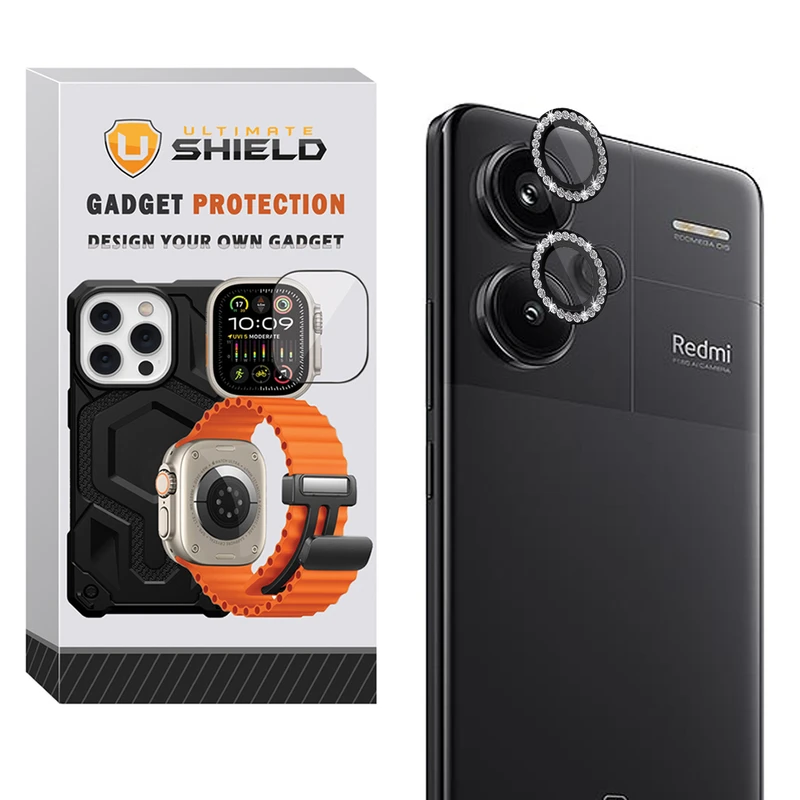 محافظ لنز دوربین رینگی آلتیمیت شیلد مدل Ring-Diamond-UL مناسب برای گوشی موبایل شیائومی Redmi Note 13 Pro Plus