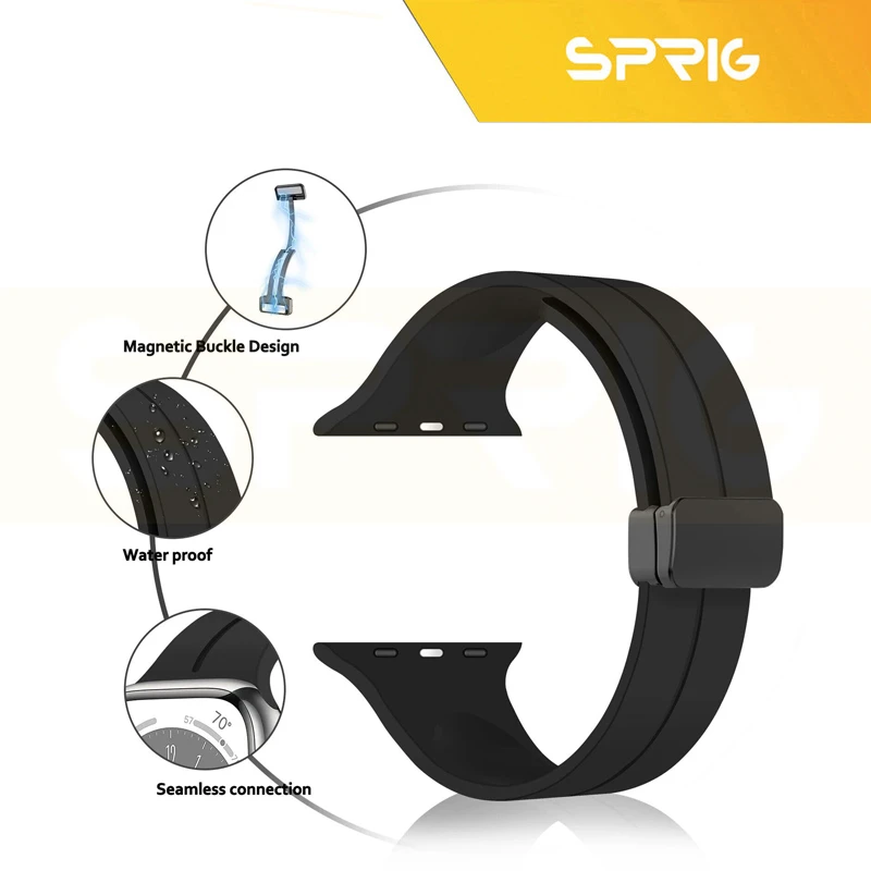 بند اسپریگ مدل Magnetic Silicon مناسب برای ساعت هوشمند T1000 Ultra