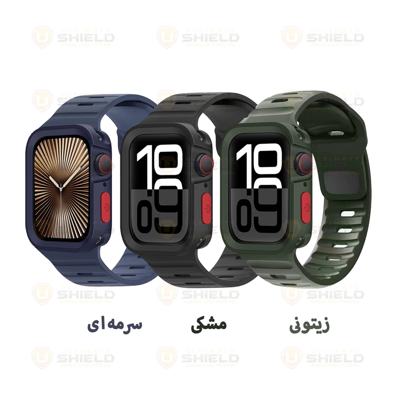 بند آلتیمیت شیلد مدل SPG Defender مناسب برای ساعت هوشمند اپل Series 10 42mm به همراه کاور