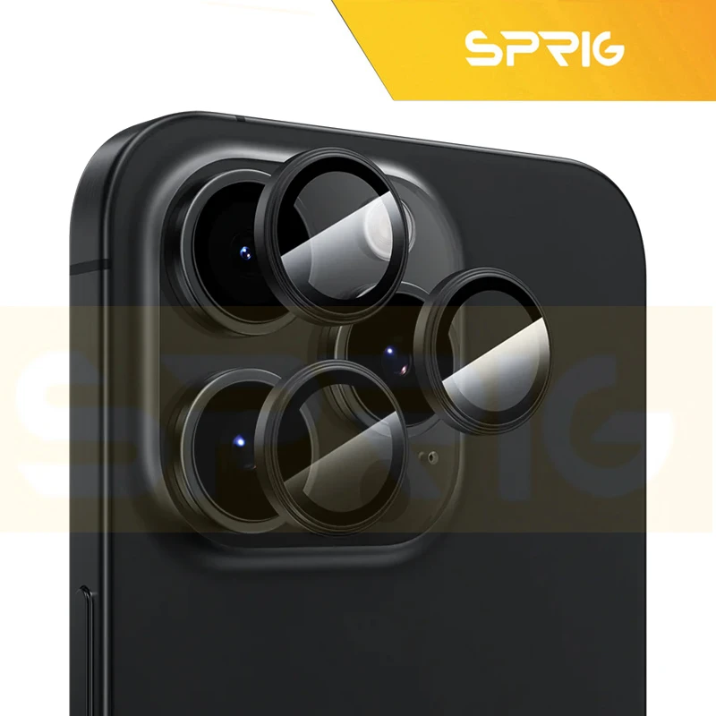 محافظ لنز دوربین اسپریگ مدل Ring Metal Luxury مناسب برای گوشی موبایل اپل Iphone 16 Pro / 16 Pro max