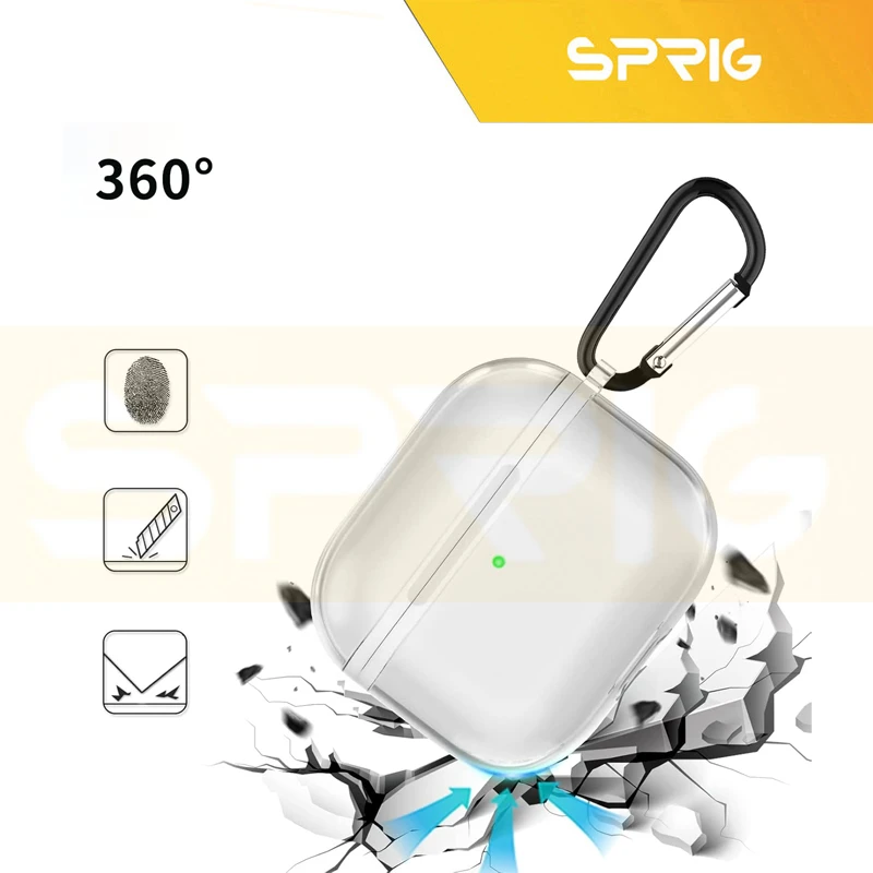 کاور اسپریگ مدل Hard Clear مناسب برای کیس اپل ایرپاد Airpod Pro