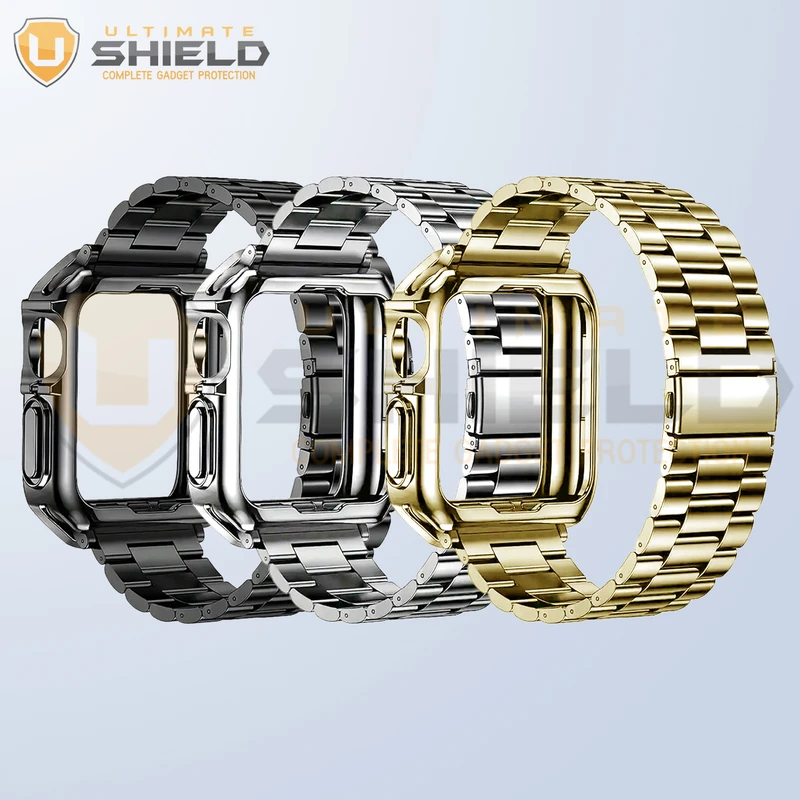 بند آلتیمیت شیلد مدل 3BLX مناسب برای اپل واچ Series 7 Aluminum 45mm / Series 8 Aluminum 45mm / Series 9 Aluminum 45mm به همراه کاور