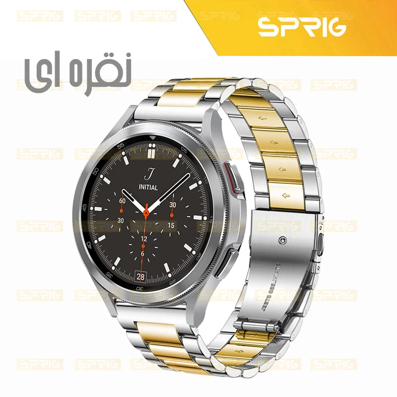 بند اسپریگ مدل 3Bid Dual Color مناسب برای ساعت هوشمند سامسونگ Galaxy Watch Active 2 40mm / Active 2 44mm / Watch 3 size 41mm / Galaxy Watch 4 40mm / watch 4 42mm / watch 4 44mm / watch 4 46mm