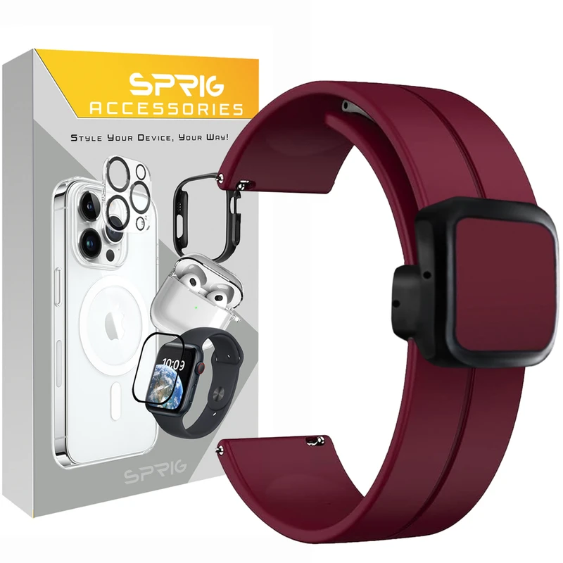 بند اسپریگ مدل SGK Magnetic Silicon مناسب برای ساعت هوشمند میبرو Air / Color / C2 / Lite