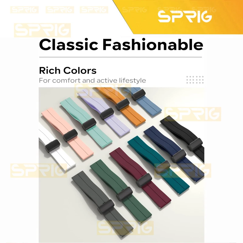 بند اسپریگ مدل SIC Magnet مناسب برای ساعت هوشمند سامسونگ Galaxy watch 3 41mm / Galaxy watch 42mm / Gear Sport / S2 Classic