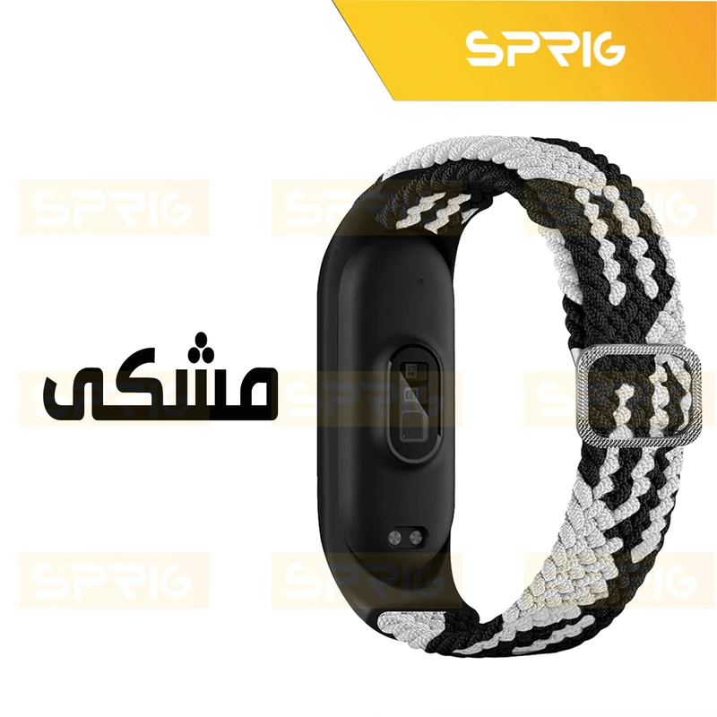 بند اسپریگ مدل Braided Dual Color مناسب برای ساعت هوشمند شیائومی Mi band 3/4/5/6/7