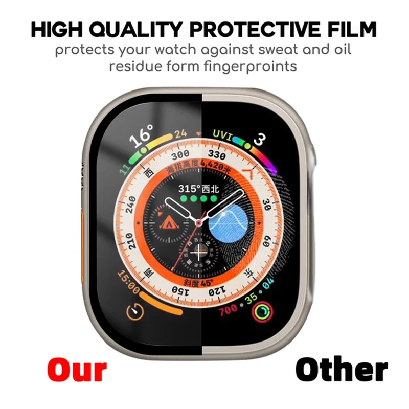 محافظ صفحه نمایش زیرو مدل Film Protector ZR مناسب برای اپل واچ Ultra 2 سایز 49 میلی متری بسته دو عددی