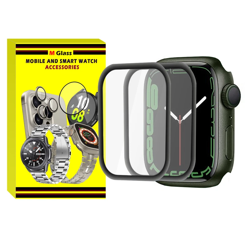 محافظ صفحه نمایش ام‌گلس مدل Film Protector MG مناسب برای اپل واچ سری 9 سایز 41 میلی متری بسته دو عددی