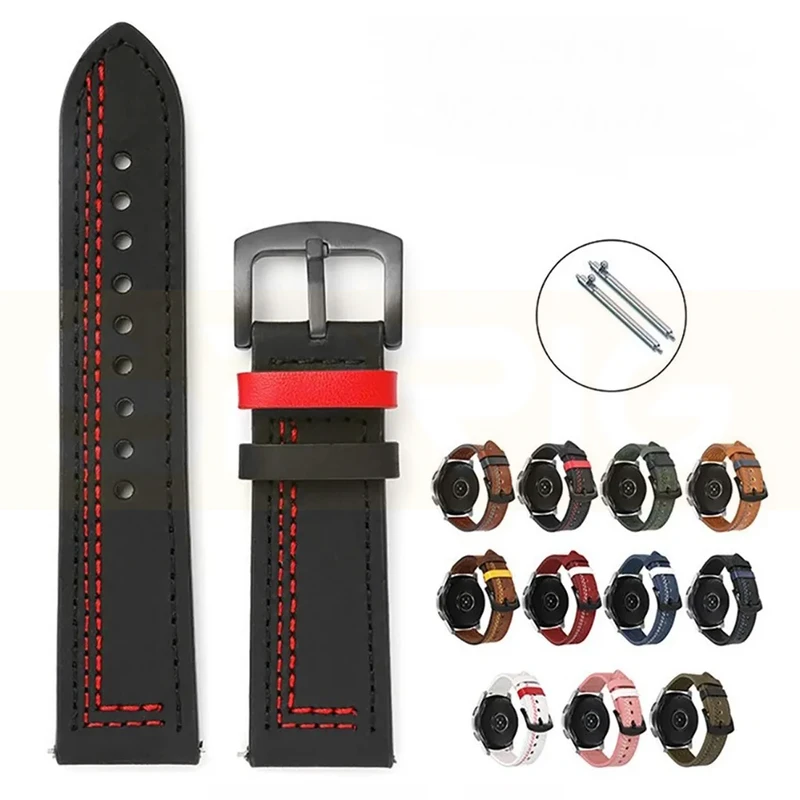 بند اسپریگ مدل Leather ORIGI مناسب برای ساعت هوشمند سامسونگ Galaxy Watch 4/5/6/7/FE سایز 40/43/44/46/47 میلی متری