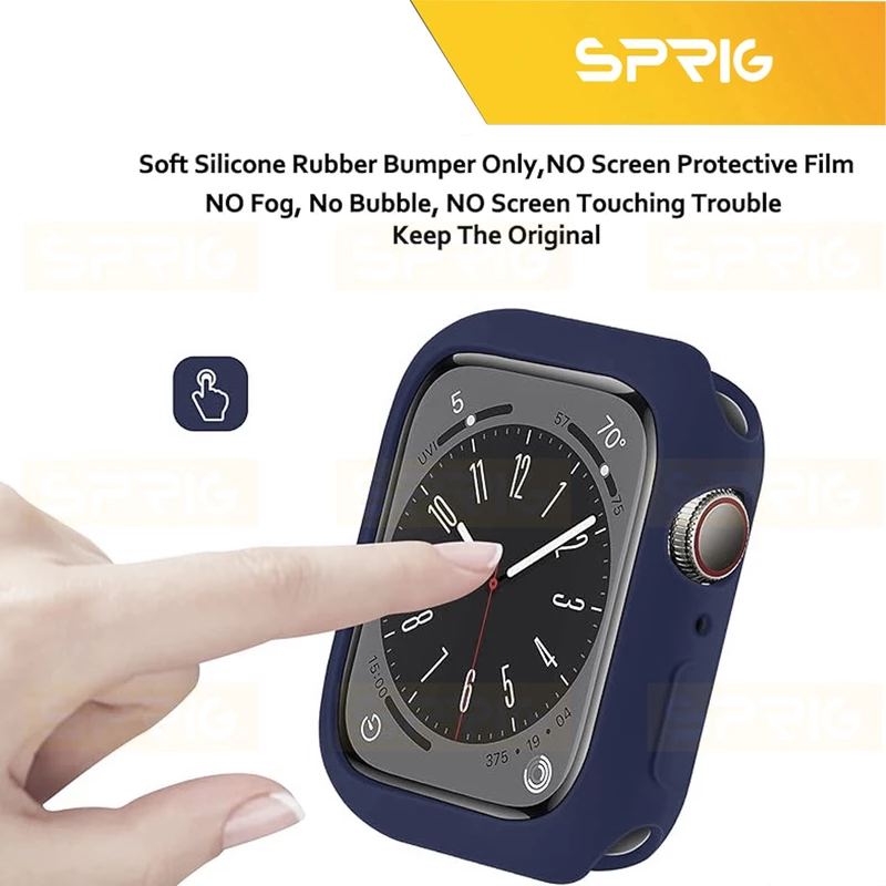 بند اسپریگ مدل Spig Protection مناسب برای اپل واچ سری 4/5/6/Se سایز 44 میلی متری به همراه کاور
