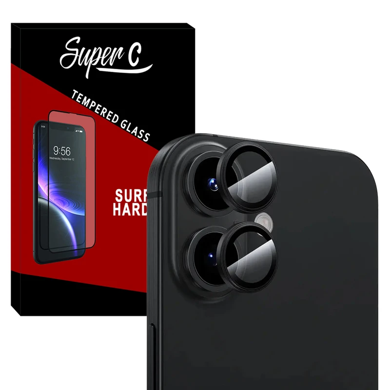 محافظ لنز دوربین سوپرسی مدل Ring Metal SC مناسب برای گوشی موبایل اپل iPhone 16 / 16 Plus