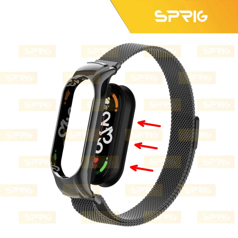 بند اسپریگ مدل Milanese MI مناسب برای ساعت هوشمند شیائومی Mi Band 7