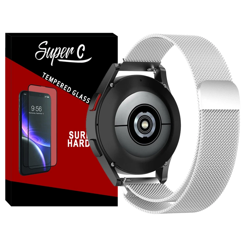 بند سوپرسی مدل Milanese SC مناسب برای ساعت هوشمند سامسونگ Galaxy Watch 4/5/6/7/FE سایز 40/43/44/46/47 میلی متری