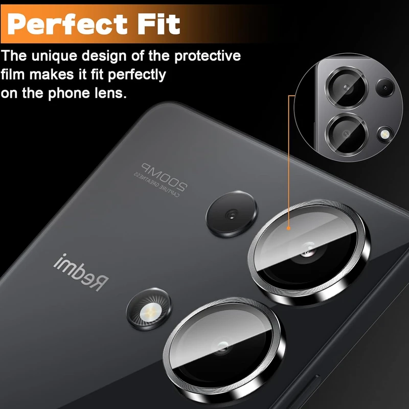 محافظ لنز دوربین رینگی ام‌گلس مدل Ring Protector مناسب برای گوشی موبایل شیائومی Redmi Note 13 Pro 4G