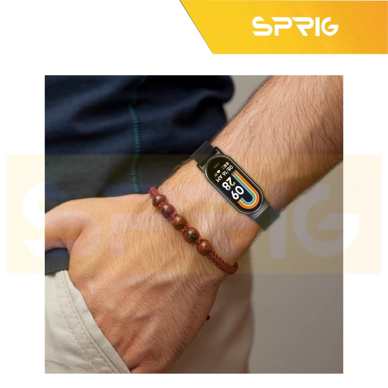 بند اسپریگ مدل Milanese مناسب برای ساعت هوشمند شیائومی Mi Band 9