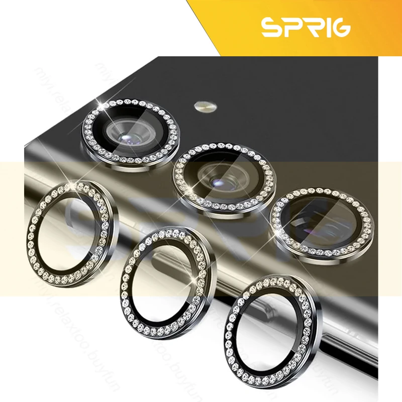 محافظ لنز دوربین اسپریگ مدل Ring Metal Diamond مناسب برای گوشی موبایل سامسونگ Galaxy M54