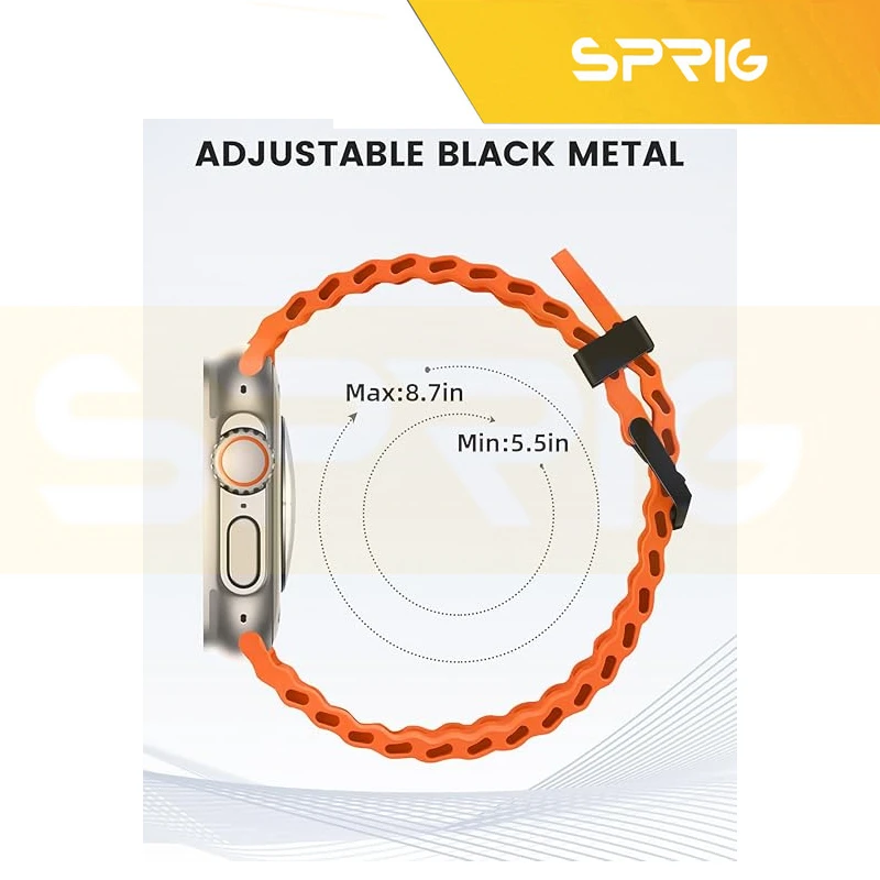 بند اسپریگ مدل Ocean BK Buckle مناسب برای ساعت هوشمند  اپل Series 10 46mm