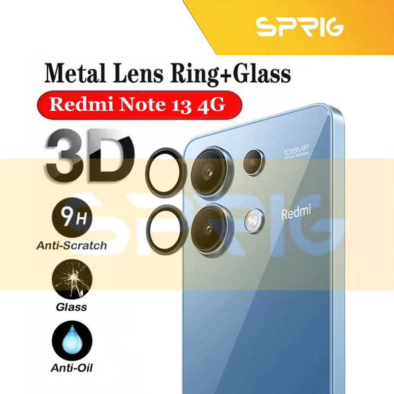 محافظ لنز دوربین رینگی اسپریگ مدل Ring Metal مناسب برای گوشی موبایل شیائومی Redmi Note 13 4G