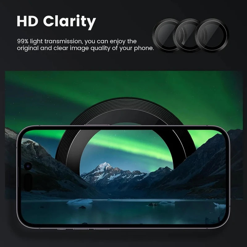 محافظ لنز دوربین زیرو مدل Ring Metal ZR مناسب برای گوشی موبایل اپل iPhone 16 / 16 Plus