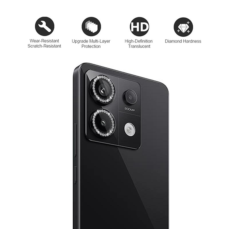 محافظ لنز دوربین رینگی زیرو مدل Ring-Diamond-ZR مناسب برای گوشی موبایل شیائومی Redmi Note 13 Pro 5G