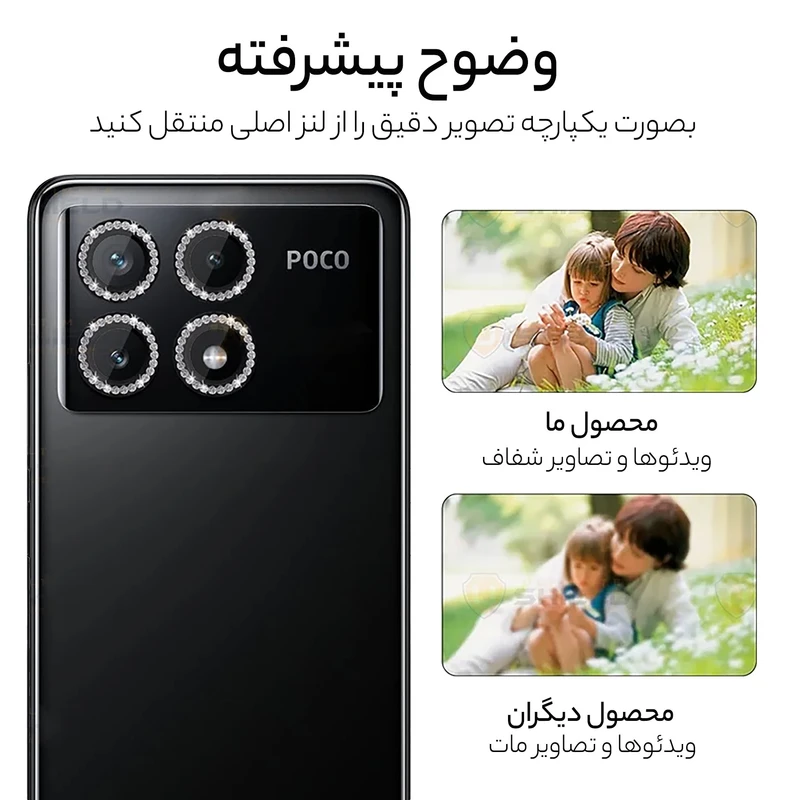 محافظ لنز دوربین رینگی آلتیمیت شیلد مدل Ring-Diamond-UL مناسب برای گوشی موبایل شیائومی Poco C65