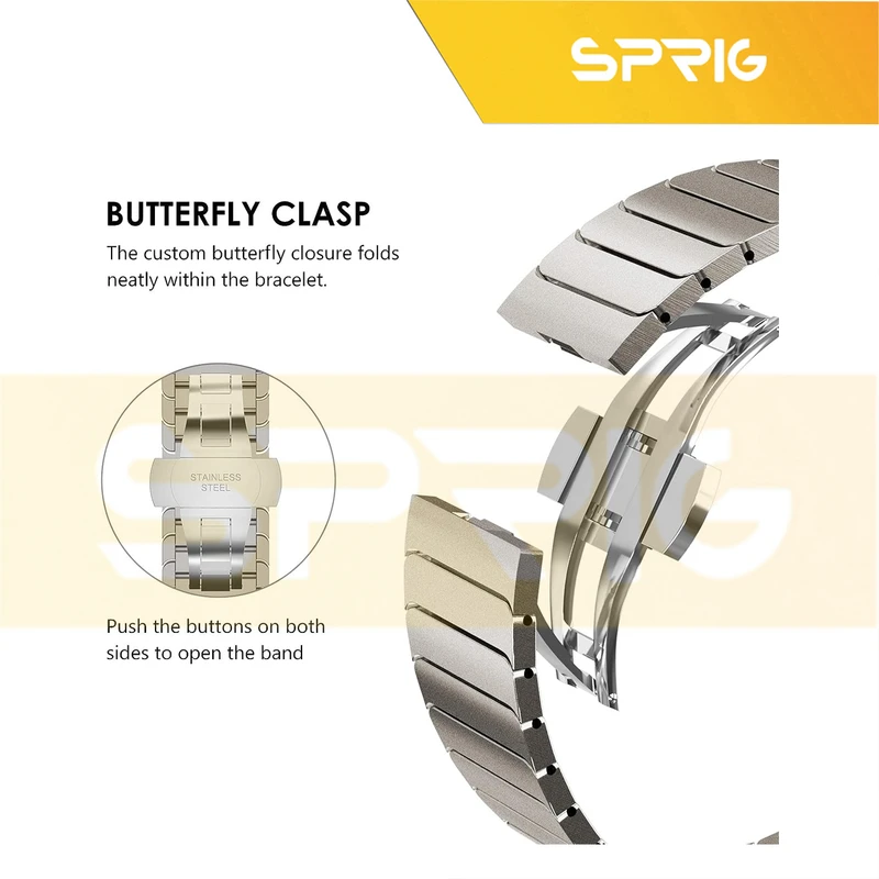 بند اسپریگ مدل Butterfly SW مناسب برای ساعت هوشمند سامسونگ Galaxy Watch 7 Ultra 47mm