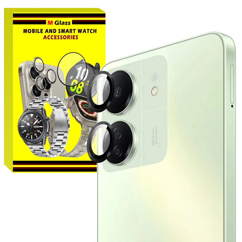 محافظ لنز دوربین رینگی ام‌گلس مدل Ring Protector مناسب برای گوشی موبایل شیائومی Redmi 13C