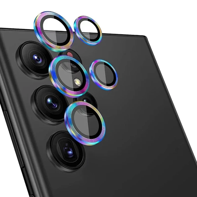 محافظ لنز دوربین نایت مدل Ring Metal KT مناسب برای گوشی موبایل سامسونگ Galaxy S25 Ultra