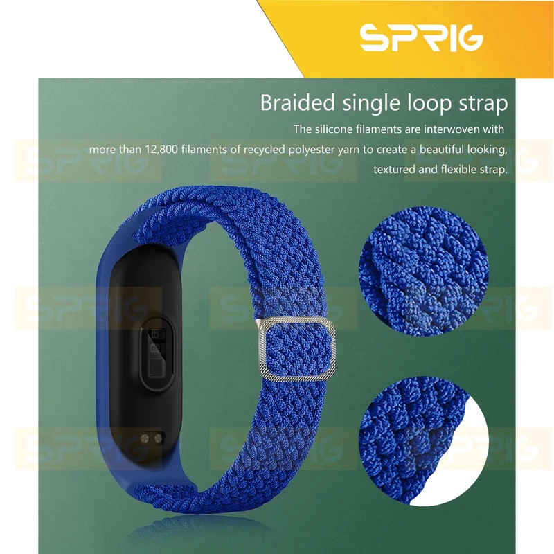بند اسپریگ مدل Braided Solo مناسب برای ساعت هوشمند شیائومی Mi band 7
